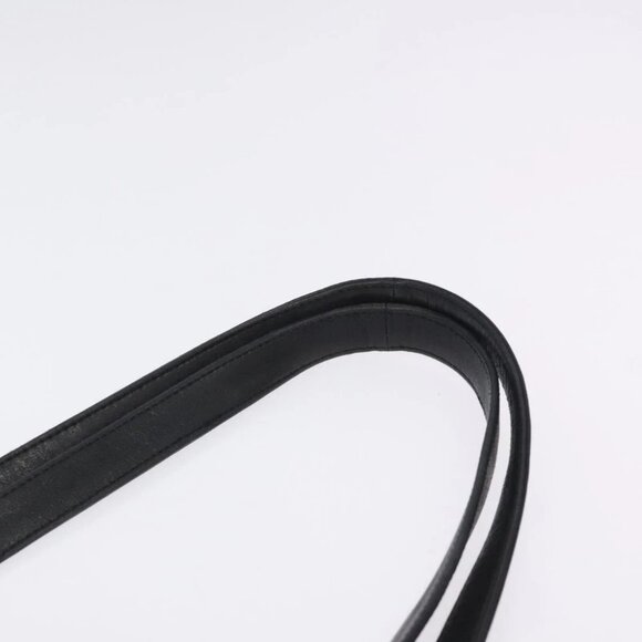 BALLY Quilted Shoulder Bag Leather Black Gold Auth BA1832 - Picture 9 of 15